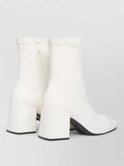 Courrèges Ankle Length Block Heel Boots In Multi