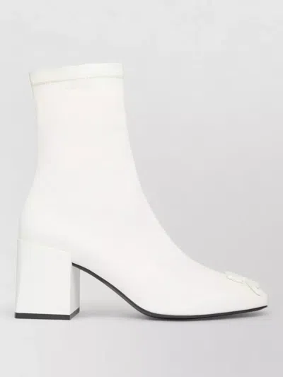 Courrèges Ankle Length Block Heel Boots In Multi