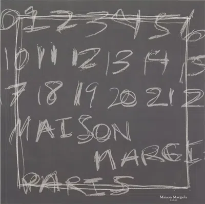 Maison Margiela Graphic Print Scarf For Everyday Wear In Black