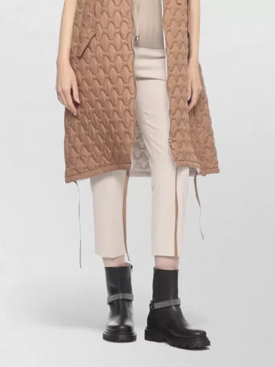 Fabiana Filippi V Neck Sweater Drawstring Detail In Neutral