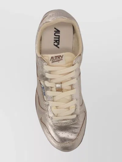 Autry Low-top Sneakers Metallic Finish In Brown