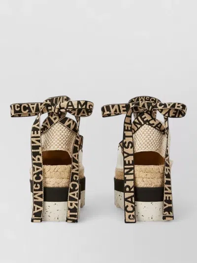 Stella Mccartney White Round Toe Espadrilles In Animal Print