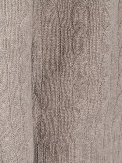 Drumohr Braided Wool Crew Neck Sweater In Gold