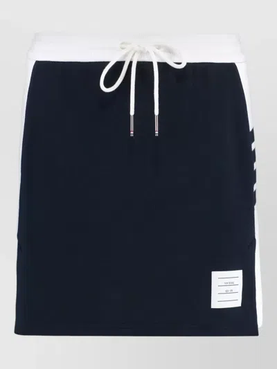 Thom Browne Mini Skirt W/ Engineered 4 Bar In Blocked Classic Solid Cl In Black