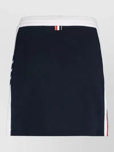 Thom Browne Mini Skirt W/ Engineered 4 Bar In Blocked Classic Solid Cl In Black
