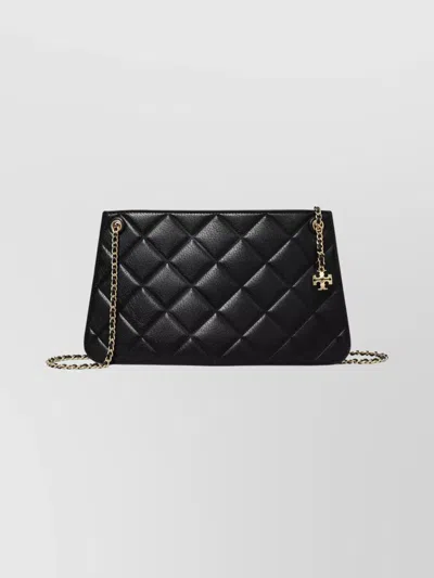 Tory Burch Chain Strap Quilted Shoulder Bag In Black