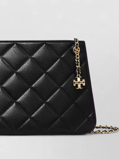 Tory Burch Chain Strap Quilted Shoulder Bag In Black