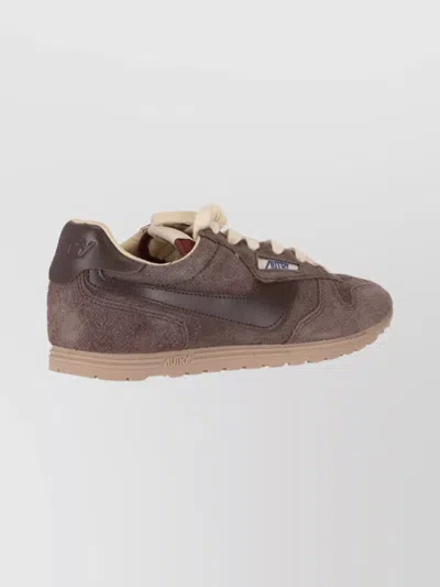 Autry Low-top Sneakers Textured Finish In Brown