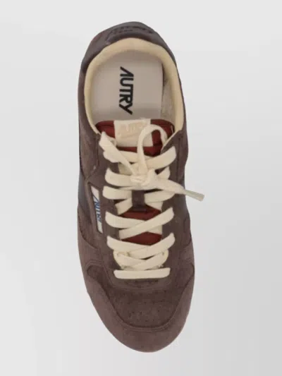 Autry Low-top Sneakers Textured Finish In Brown
