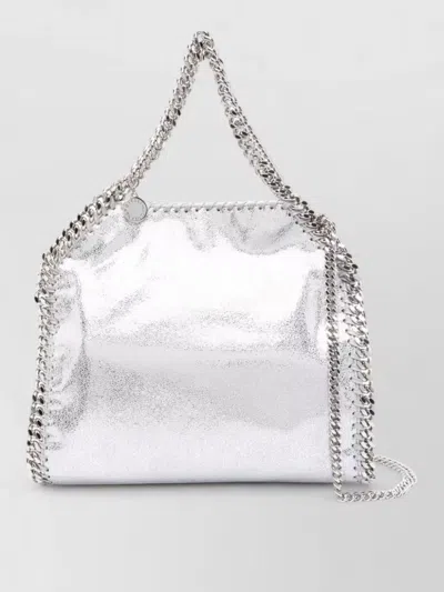 Stella Mccartney Mini Tote Falabella Eco Shiny Dotted Bags In White