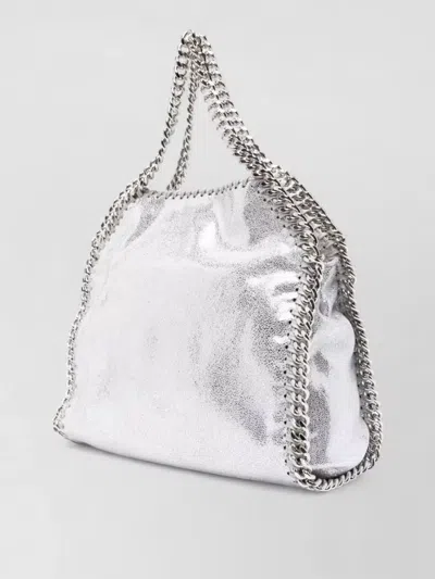 Stella Mccartney Mini Tote Falabella Eco Shiny Dotted Bags In White