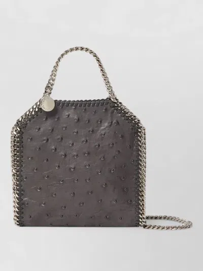 Stella Mccartney Tiny Falabella Chain Medallion Tote Bag In Gray