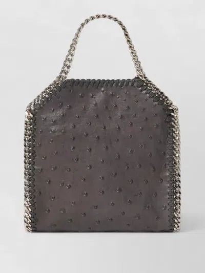 Stella Mccartney Tiny Falabella Chain Medallion Tote Bag In Gray