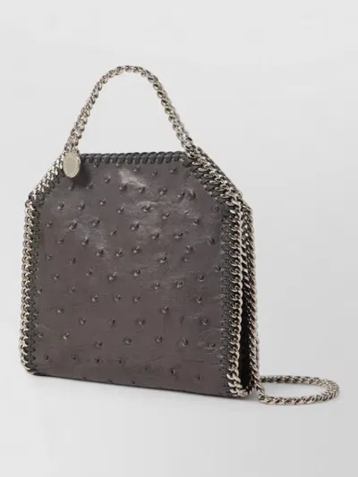 Stella Mccartney Tiny Falabella Chain Medallion Tote Bag In Gray