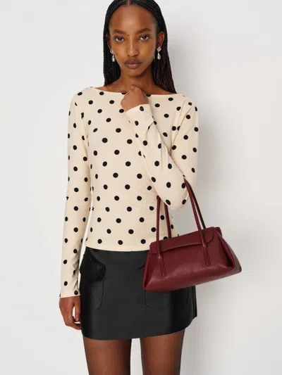 Reformation Small Caterina Top Handle Red In Red