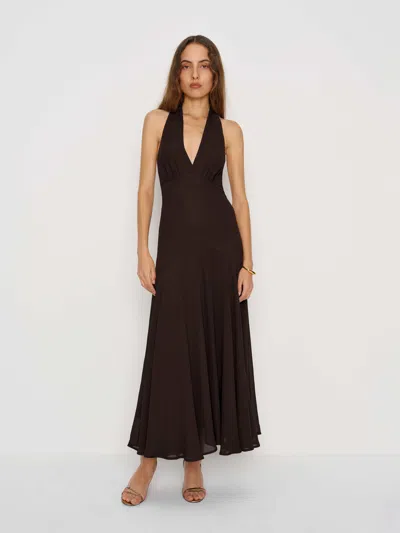 Reformation Briony Dress Brown 6 In Brown