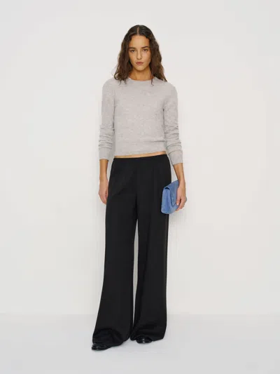 Reformation Celine Low Rise Wide Leg Pant Black Xs In Black