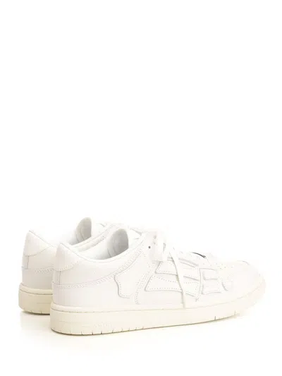 Amiri Pacific Bones Leather Panelled Sneakers In Neutral