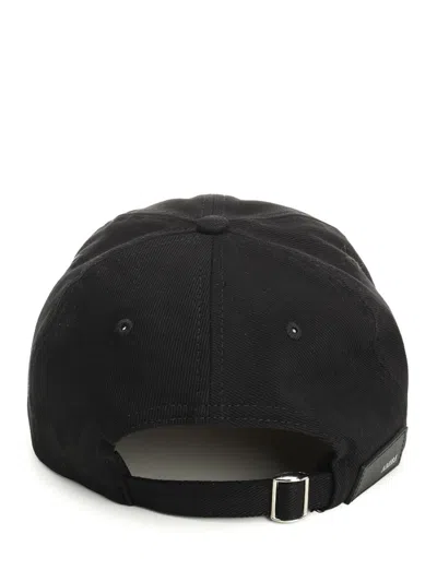 Amiri Logo Embroidered Curved Peak Hat In Black