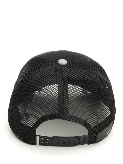 Amiri Cotton Cap With Curved Brim And Mesh Back In Black