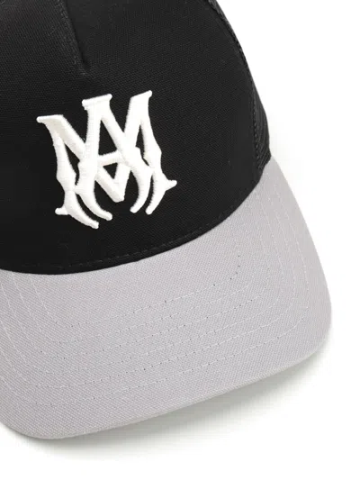 Amiri Cotton Cap With Curved Brim And Mesh Back In Black