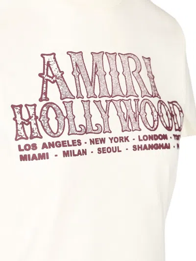 Amiri Graphic Print Crew Neck Short Sleeve Top In White