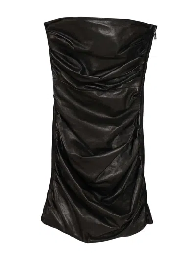 Amiri Women Leather Mini Dress In Black