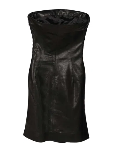 Amiri Women Leather Mini Dress In Black
