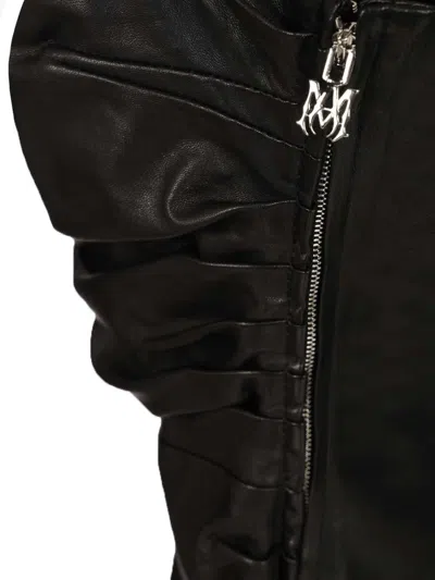 Amiri Women Leather Mini Dress In Black