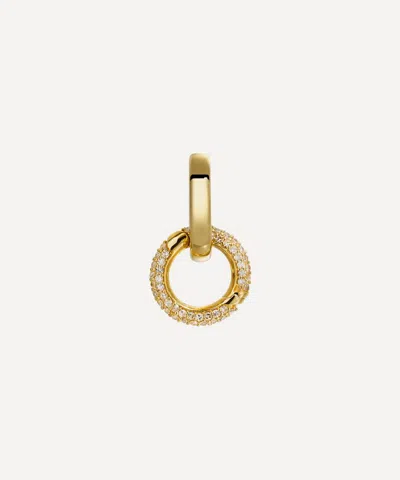 By Pariah 14ct Gold Double Diamond Connector Link In Gold