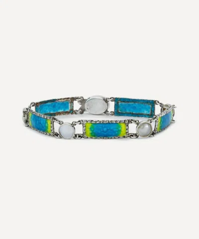 Kojis Silver Arts And Crafts Enamel Bracelet In Silver