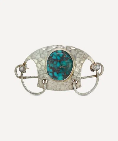 Kojis Silver Murrle Bennet And Co Turquoise Brooch In Silver