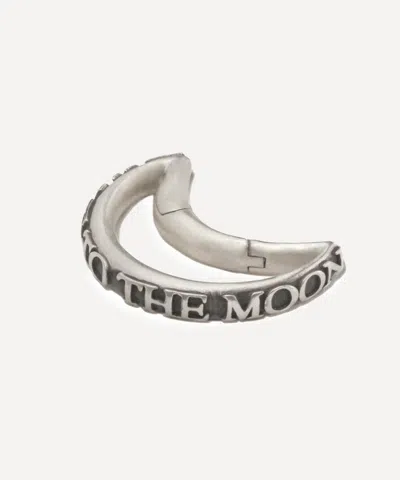 Marla Aaron Sterling Silver Fly Me To The Moonlock Clasp In Silver
