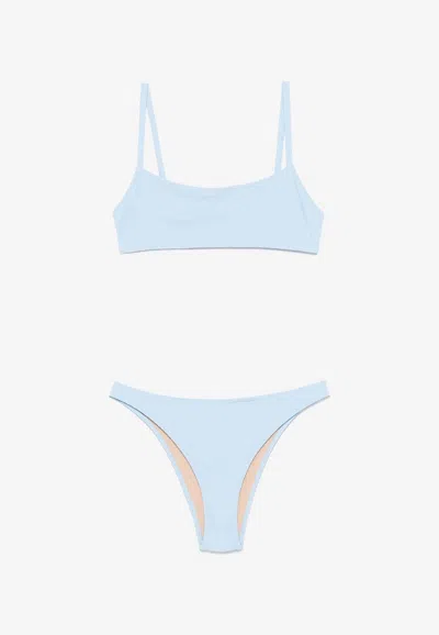 Lido Undici Bandeau-style Bikini In Blue