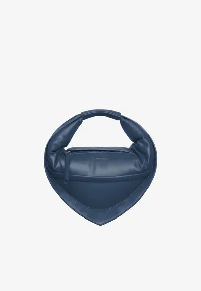 Federico Cina Midi Tortellino Top Handle Bag In Blue