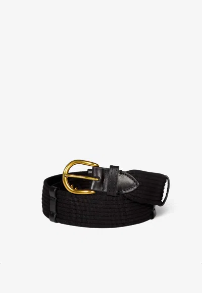 Jérôme Dreyfuss Wide Strap Belt In Black