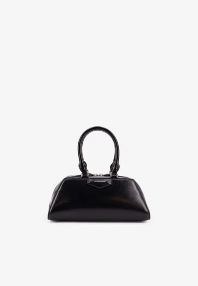 Givenchy Mini Antigona East West Top Handle Bag In Black