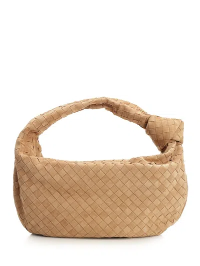 Bottega Veneta Women "jodie" Suede Bag In Nude