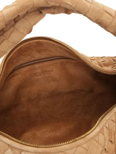 Bottega Veneta Women "jodie" Suede Bag In Nude