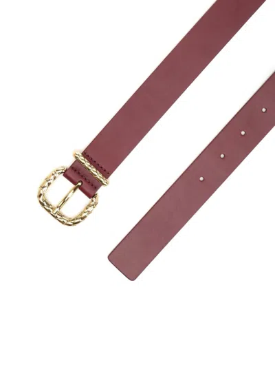 Bottega Veneta Women Coaxial Belt With Loop In Red