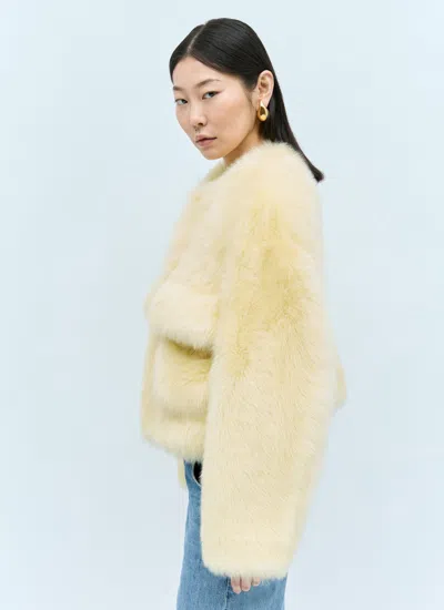 Bottega Veneta Women Shearling Cropped Jacket In Animal Print