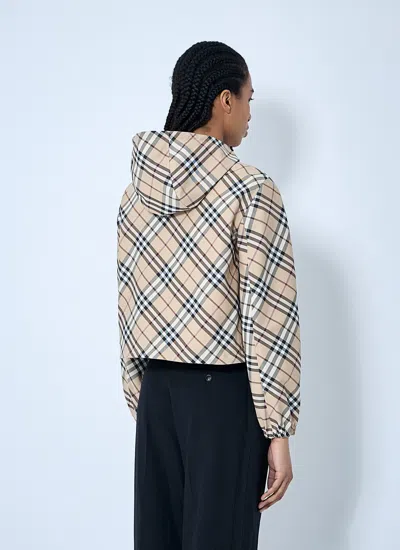 Burberry Women Check Jacket In Neutral