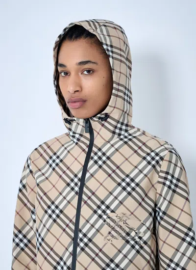 Burberry Women Check Jacket In Neutral