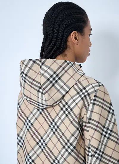 Burberry Women Check Jacket In Neutral