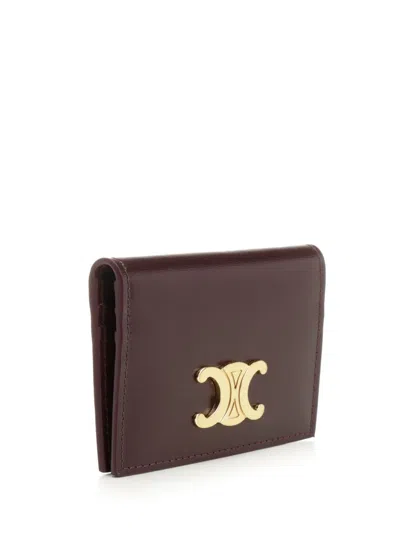 Celine Women Leather Bi-fold Card Holder In Multi