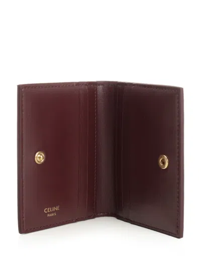 Celine Women Leather Bi-fold Card Holder In Multi
