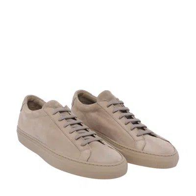 Common Projects Men Achilles In Nubuk Sneakers In Brown