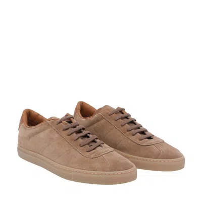 Common Projects Field Trainer Sneakers In Camel Suede In Multi