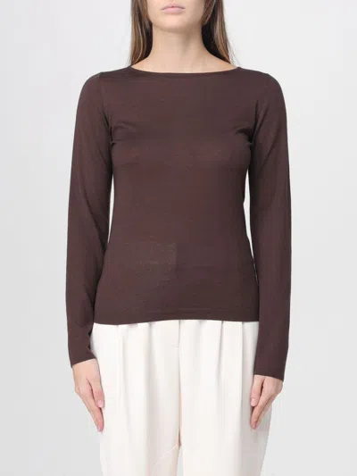 Brunello Cucinelli Cashmere Boat-neck Sweater Ribbed Texture In Brown