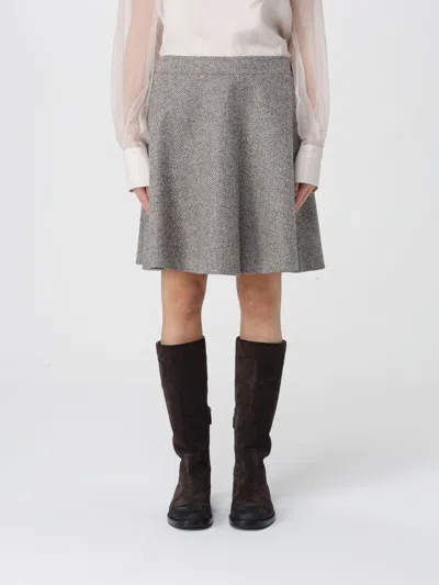 Brunello Cucinelli Skirt  Woman Color Brown In Animal Print